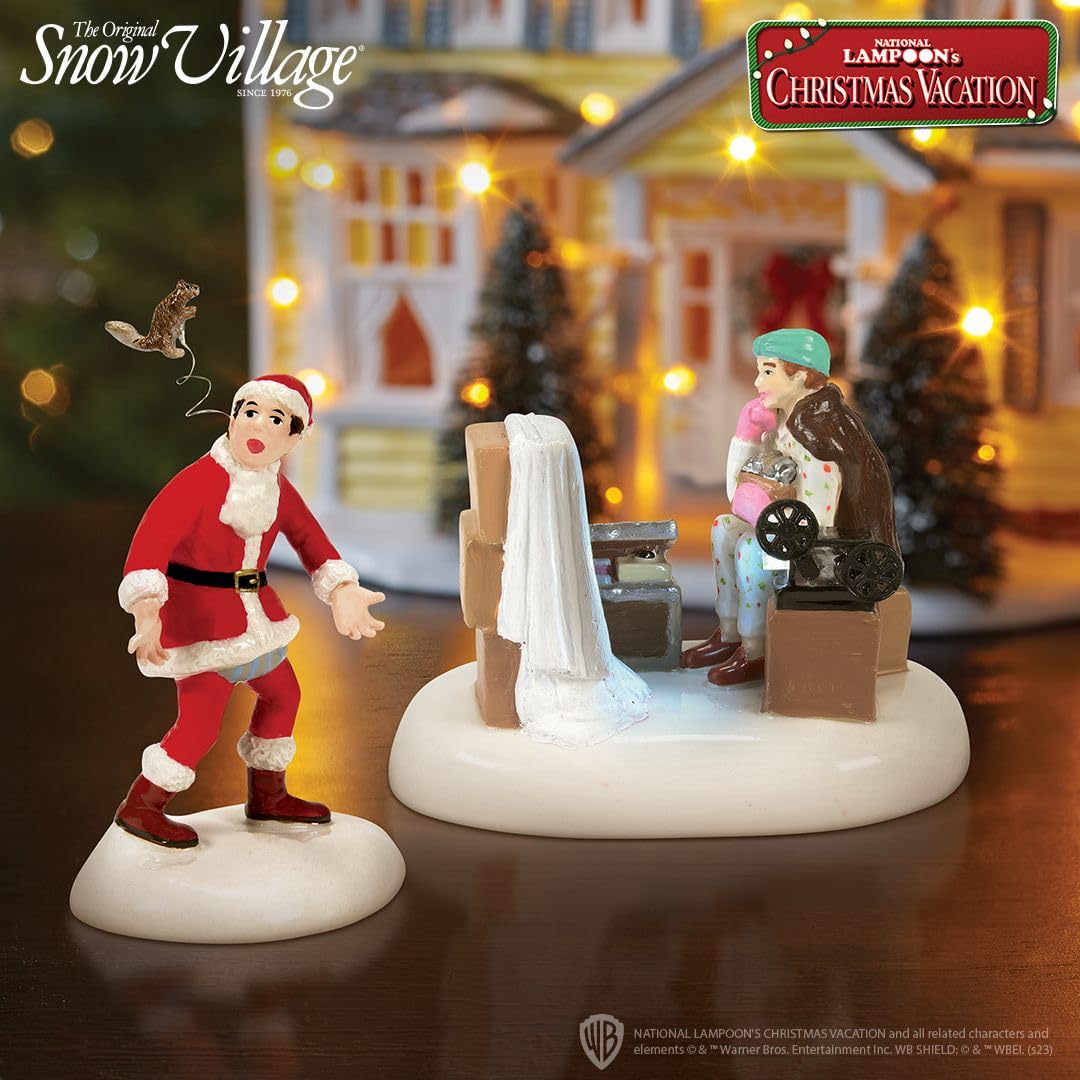 Department 56 lifestyle scene on holiday table showing collectible adds nostalgic charm