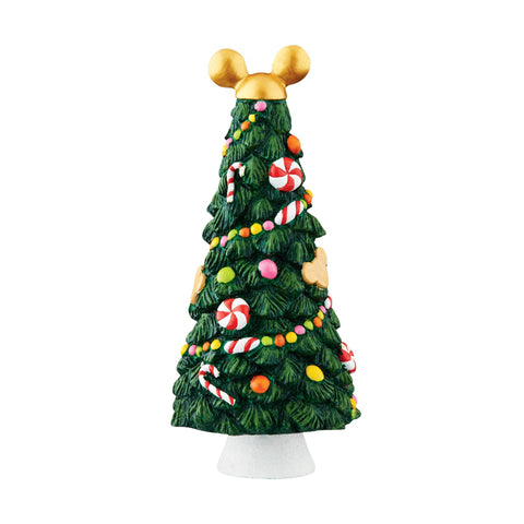Department 56 front view of Mickey's Candy Tree showing colorful candy details and whimsical charm