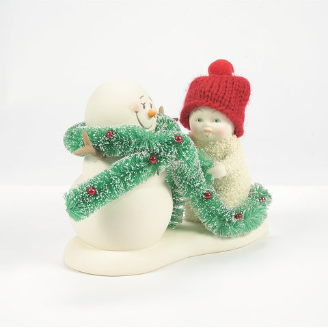 Department 56 Snowbabies close detail highlighting hand-painted accents and texture