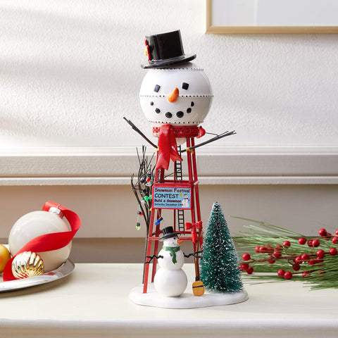 Department 56 tree detail close-up highlighting painted lights and seasonal charm