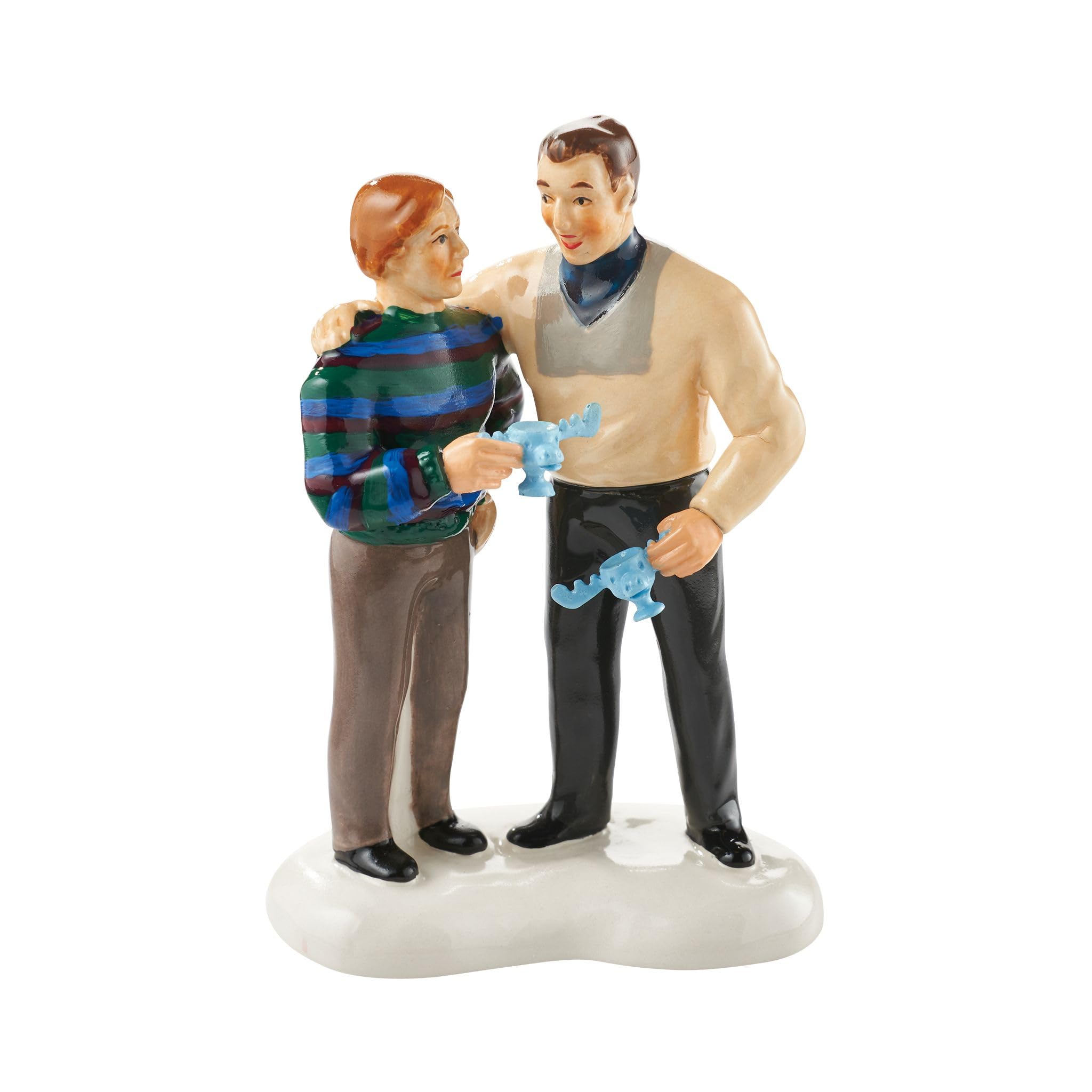 Department 56 front view showing Cousin Eddie figurine benefit: adds movie nostalgia