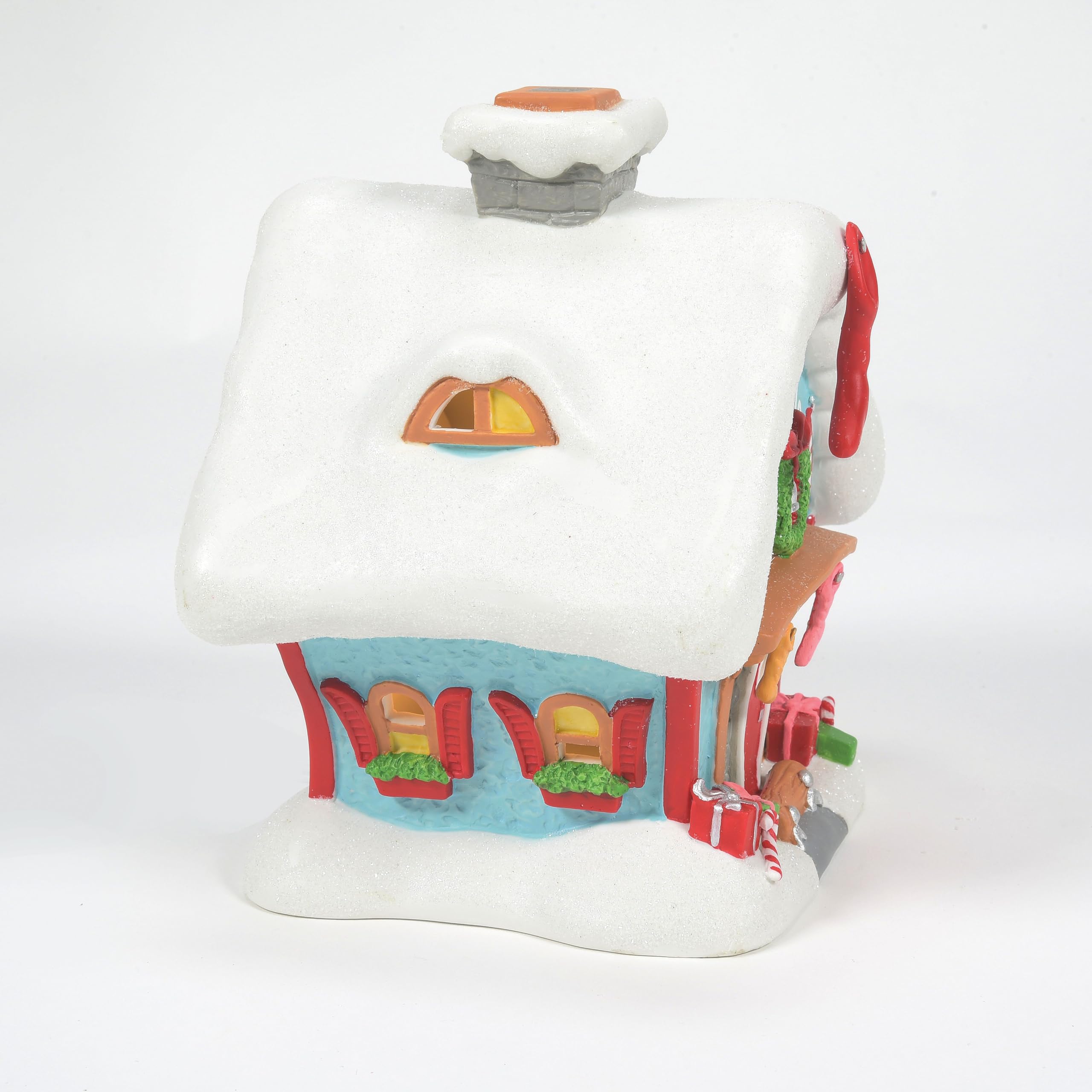 Department 56 side angle showing porcelain texture and crafted finishing