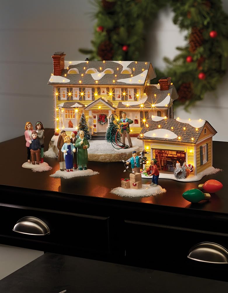 Department 56 Griswold Holiday House close-up of hand-painted detail highlighting craftsmanship