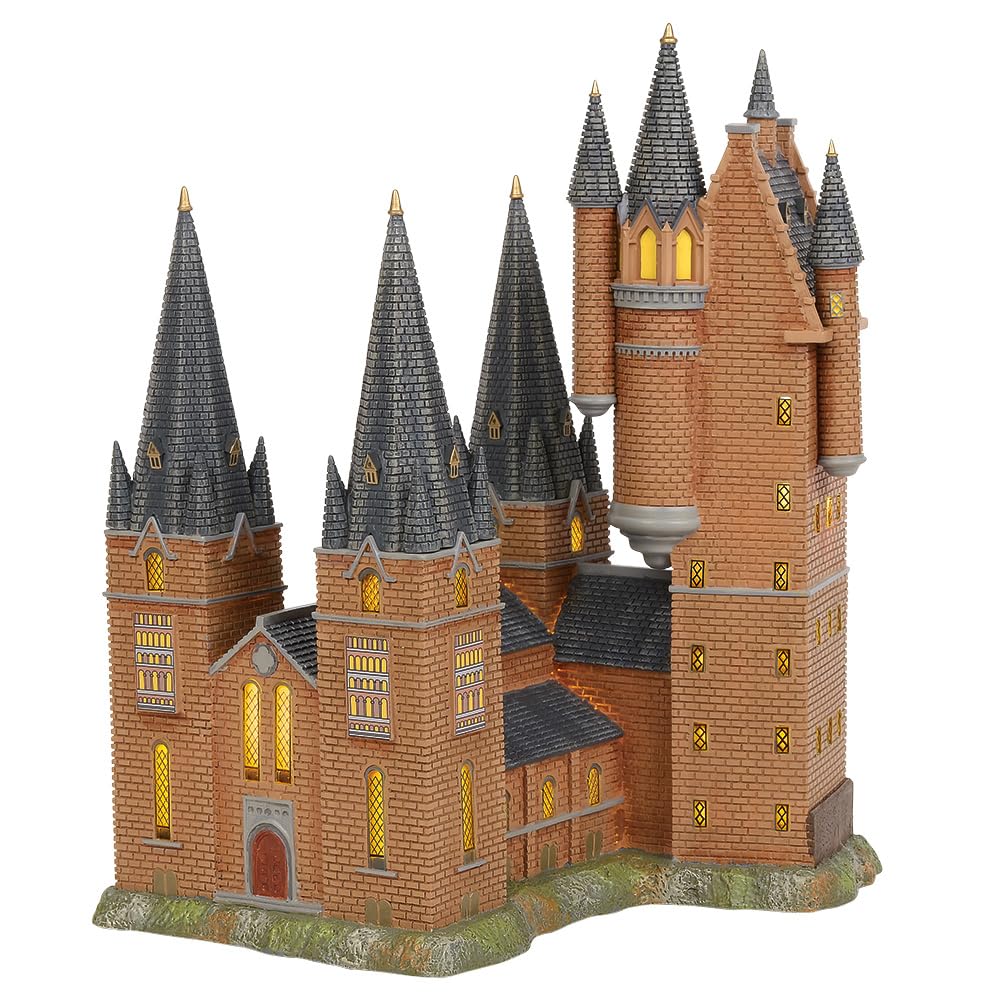Department 56 side profile showing spire layers and architectural accuracy for display impact