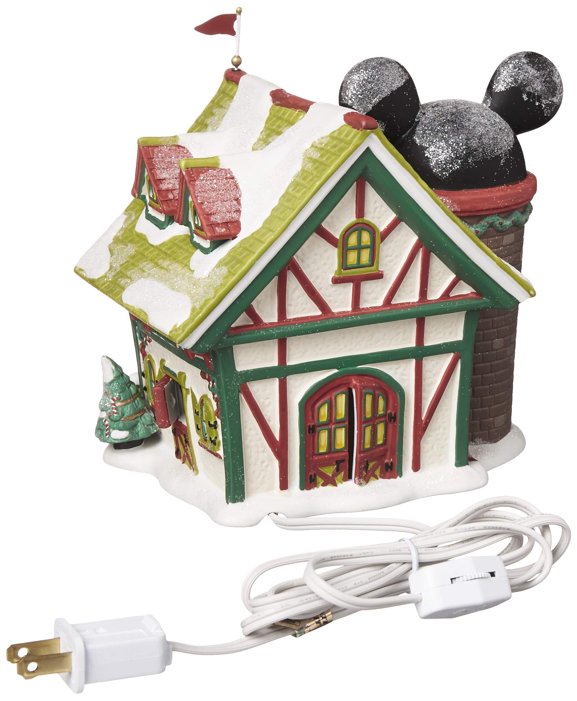 Department 56 roof and snow texture close-up highlighting hand-painted detail