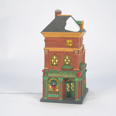 Department 56 Murphy's pub held in hands to show size and collectible scale benefit