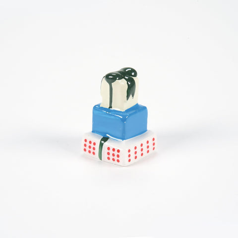 Department 56 people integrated into a snowy village vignette creating cozy atmosphere