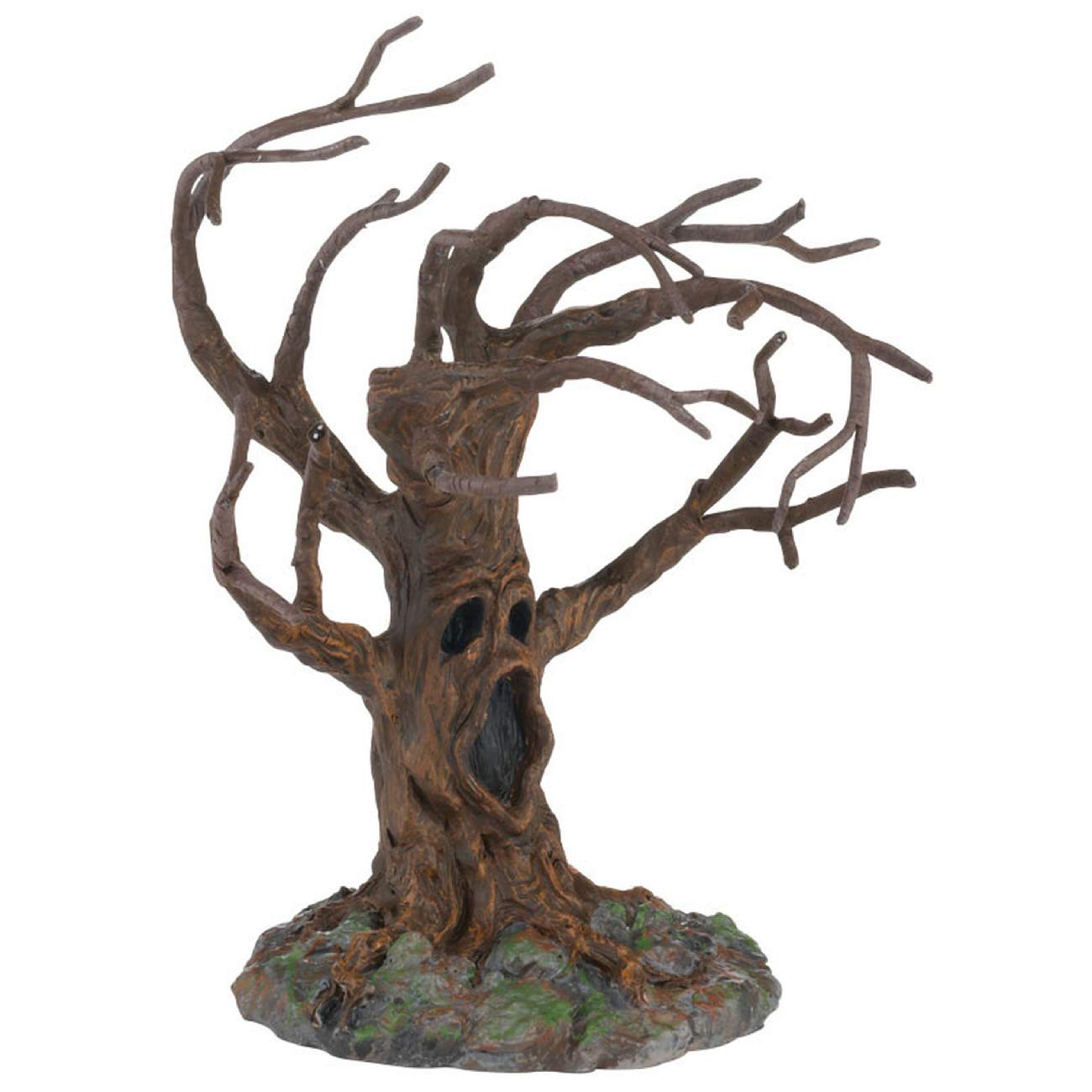 Department 56 Stormy Night tree front view adds spooky focal point