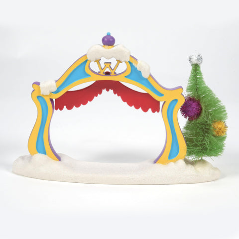 Department 56 Who-ville archway close-up of hand-painted texture and fine details