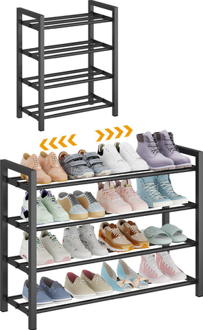 Detsuk front view showing assembled rack and clean black finish benefit convenience