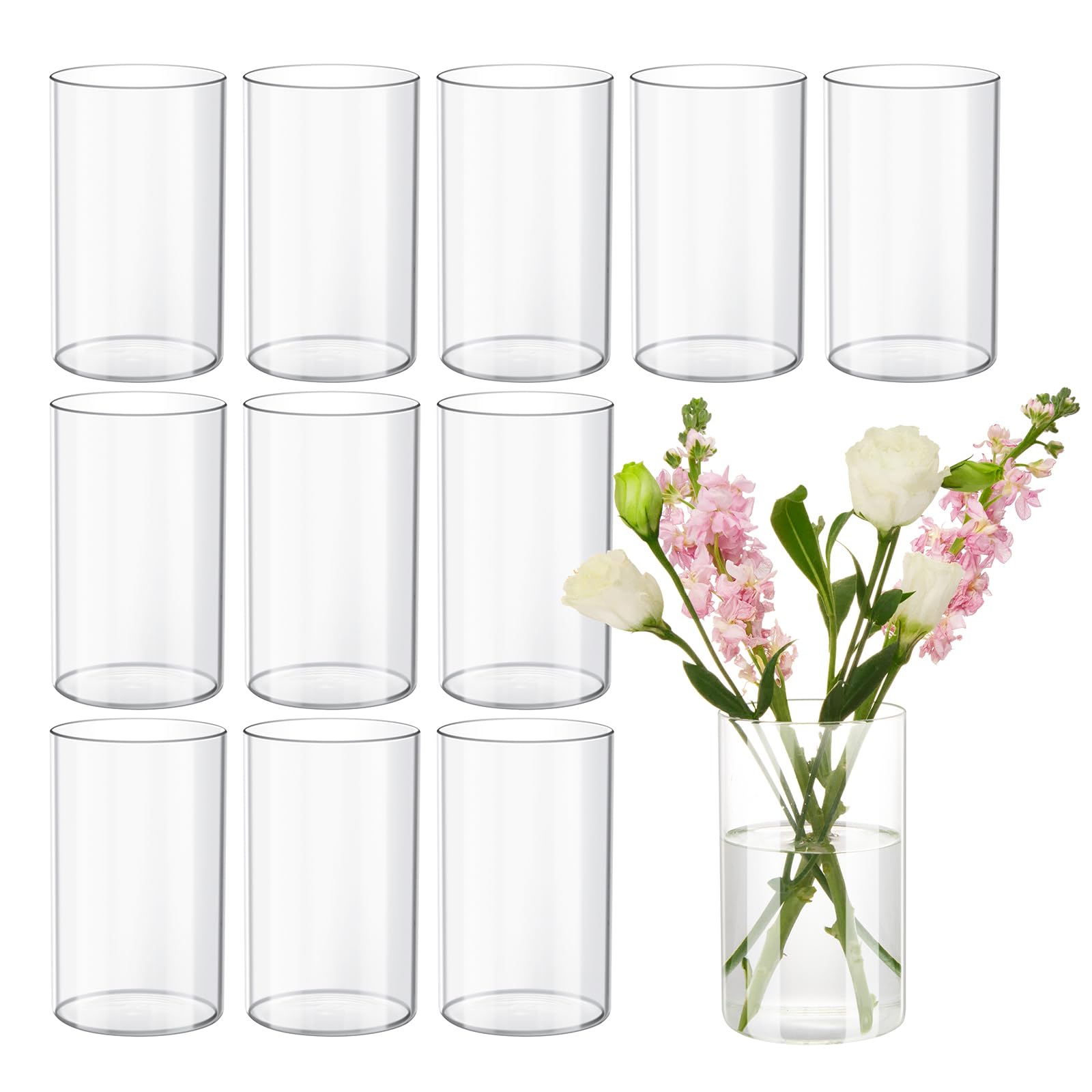 Devilfire front view of 12-pack vases showing uniform set and clean design benefit