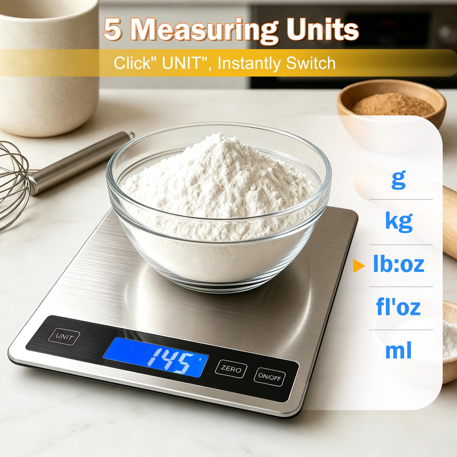 Deweywei stainless-steel top detail highlighting easy-clean, anti-fingerprint finish