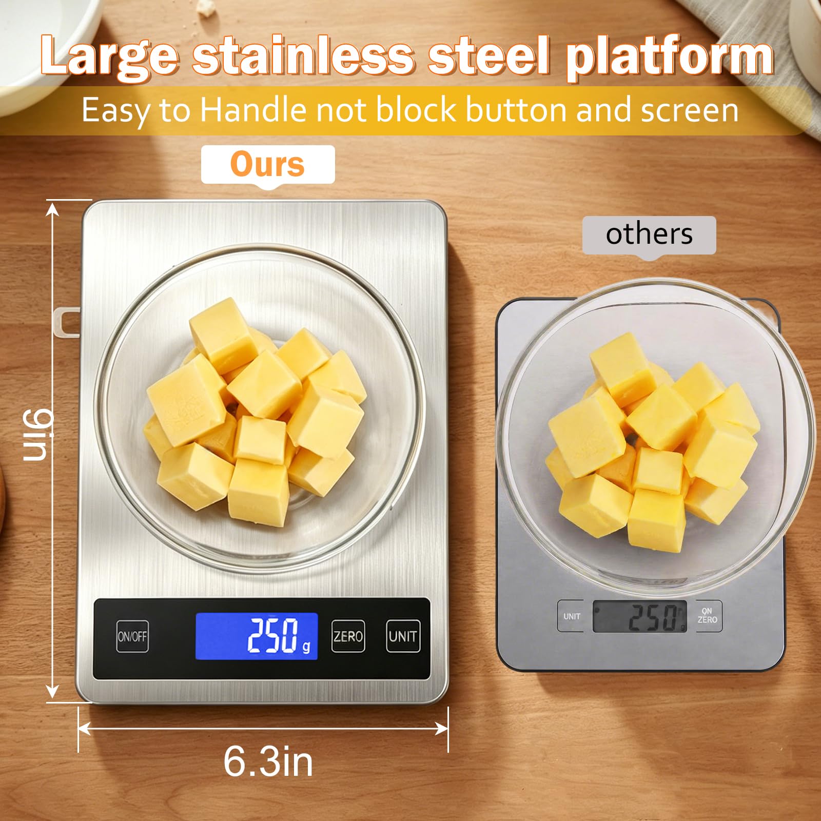 Deweywei tempered glass platform close-up showing strength and spill resistance