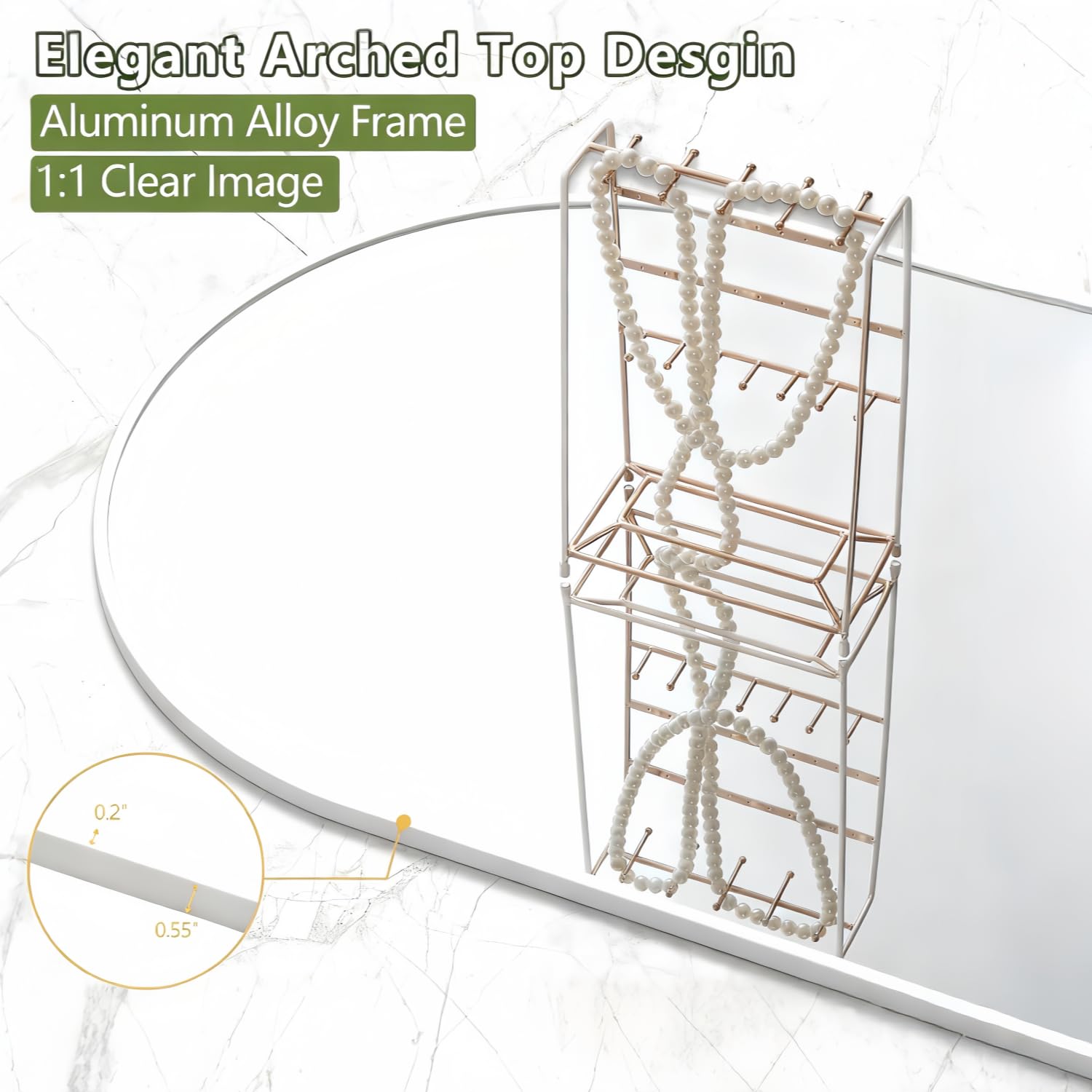 Dewfig glass edge detail showing true-to-life reflection