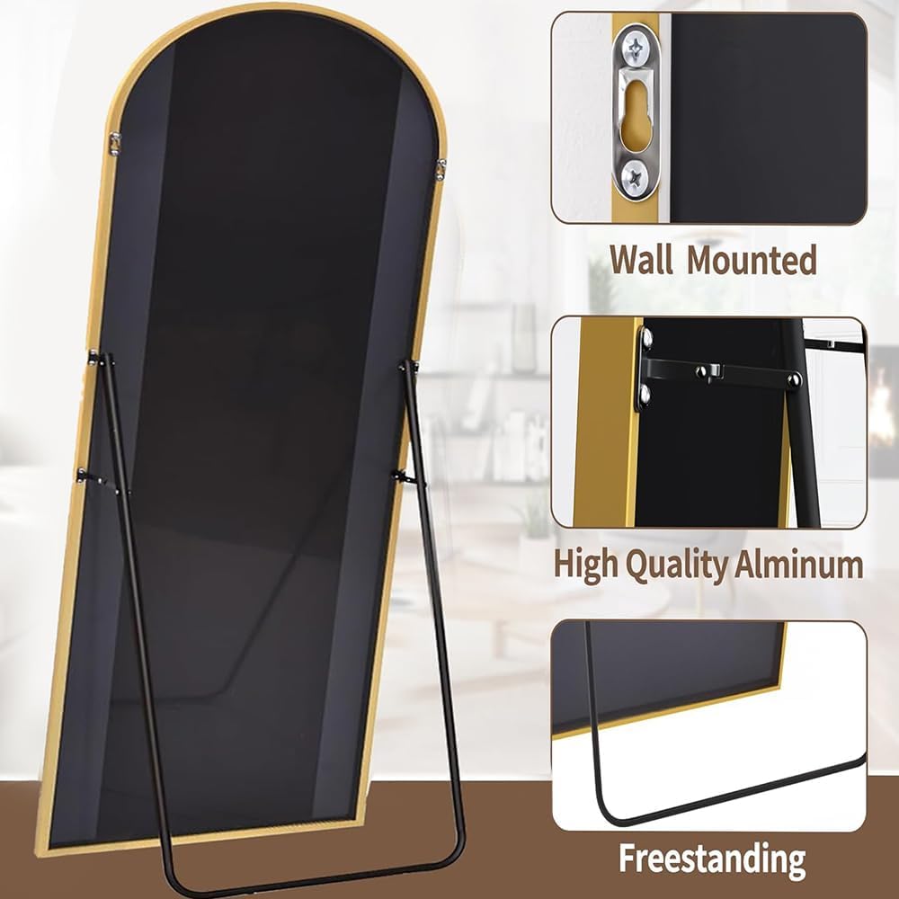 Dewfig mirror stand close-up with non-slip mat ensuring floor stability