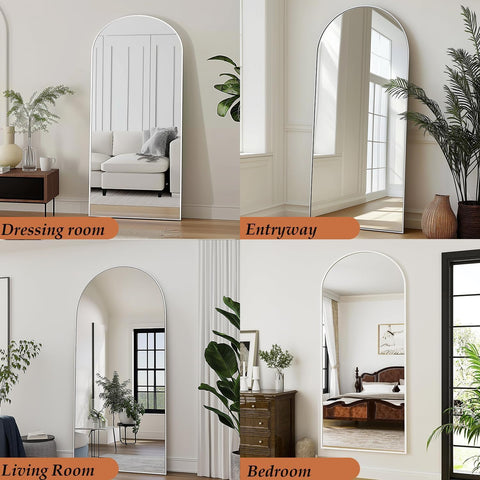 Dewfig wall-mounted vertical mirror saving floor space
