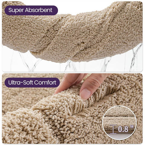 DEXI mat soaking water showing fast absorbency and floor protection