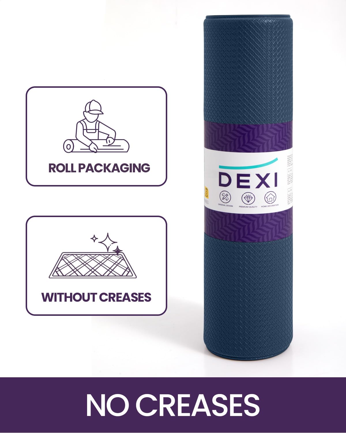 DEXI edge label highlighting 0.4-inch thickness and durability