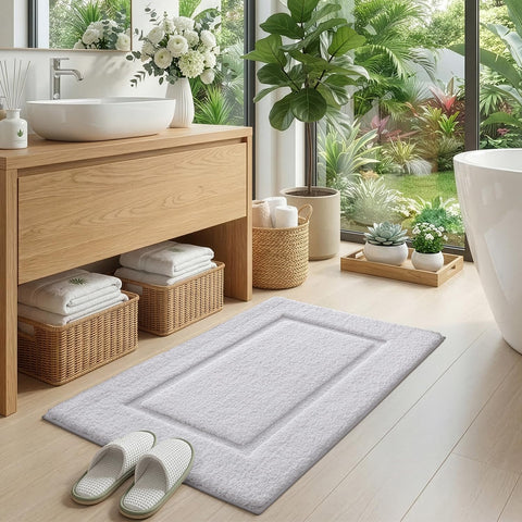 DEXI mat with a foot to show 32x20 size and comfortable cushioning