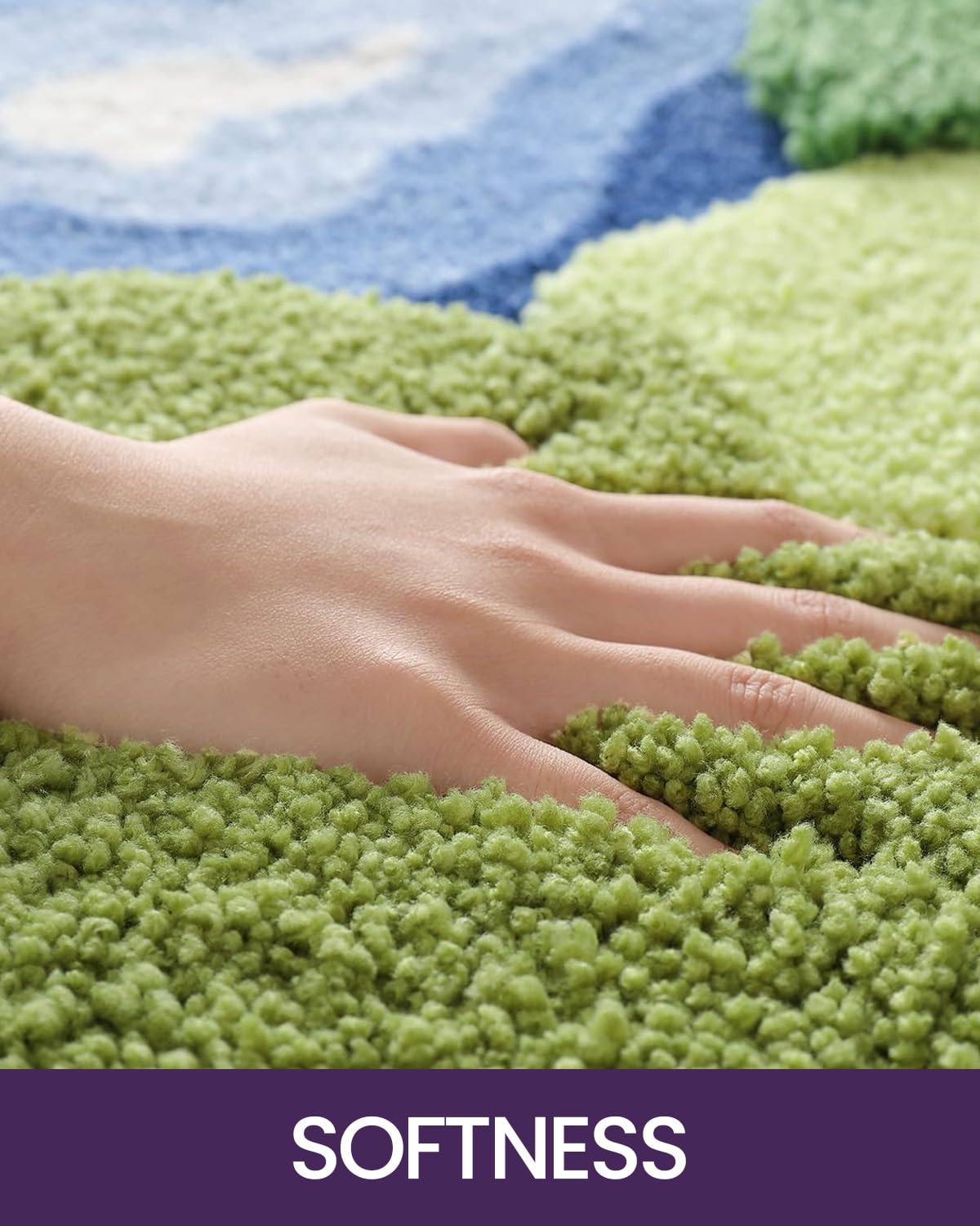 DEXI mat at shower side absorbing water quickly to keep floor dry