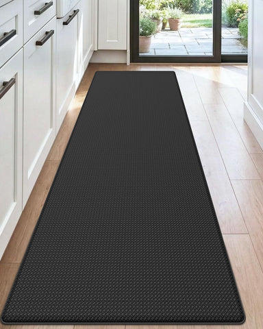 DEXI runner front view showing full length and clean design for comfortable standing