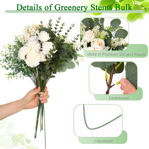 Dexpinzo bent stem showing wire core flexibility for shaping bouquets and garlands