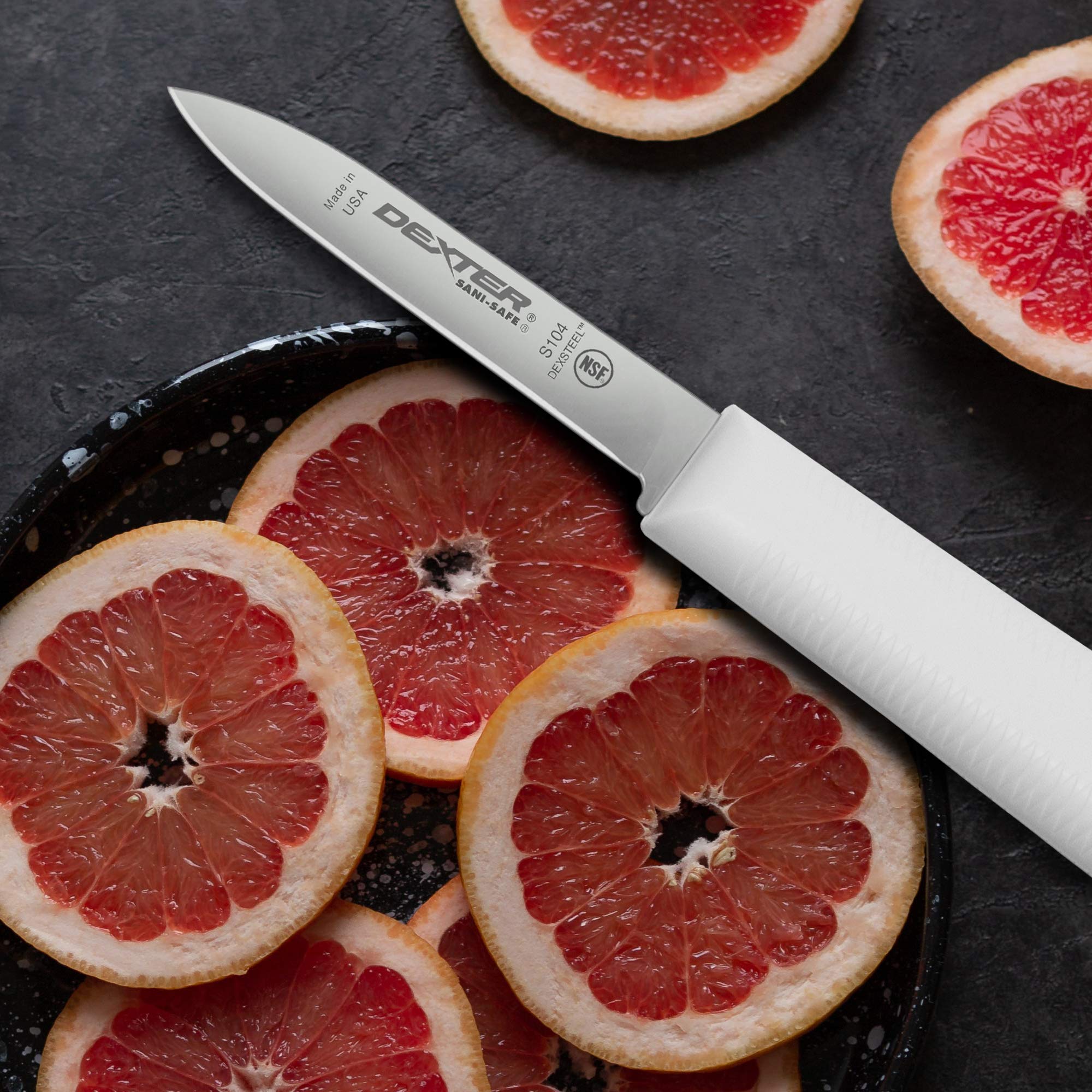 Dexter DEXSTEEL blade close-up highlighting sharp edge for precise cutting