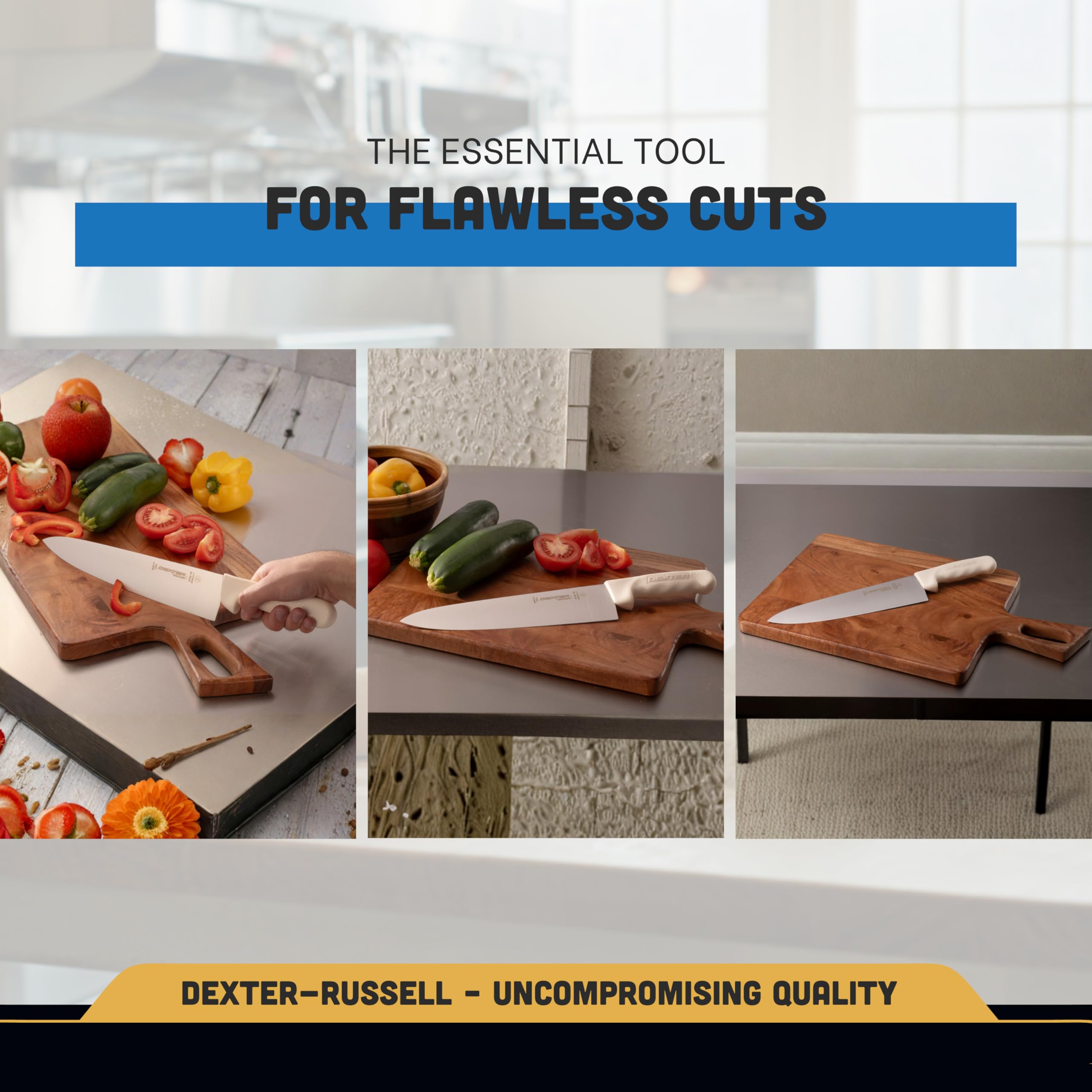 Dexter-Russell blade tip and edge detail highlighting fine-point accuracy and durability