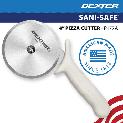 Dexter-Russell handle texture detail showing Sani-Safe grip for slip-resistant control