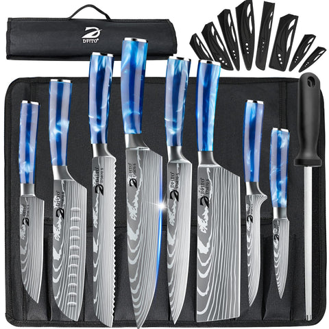 Dfito front view of 9-piece set with roll bag showing complete kit and portability