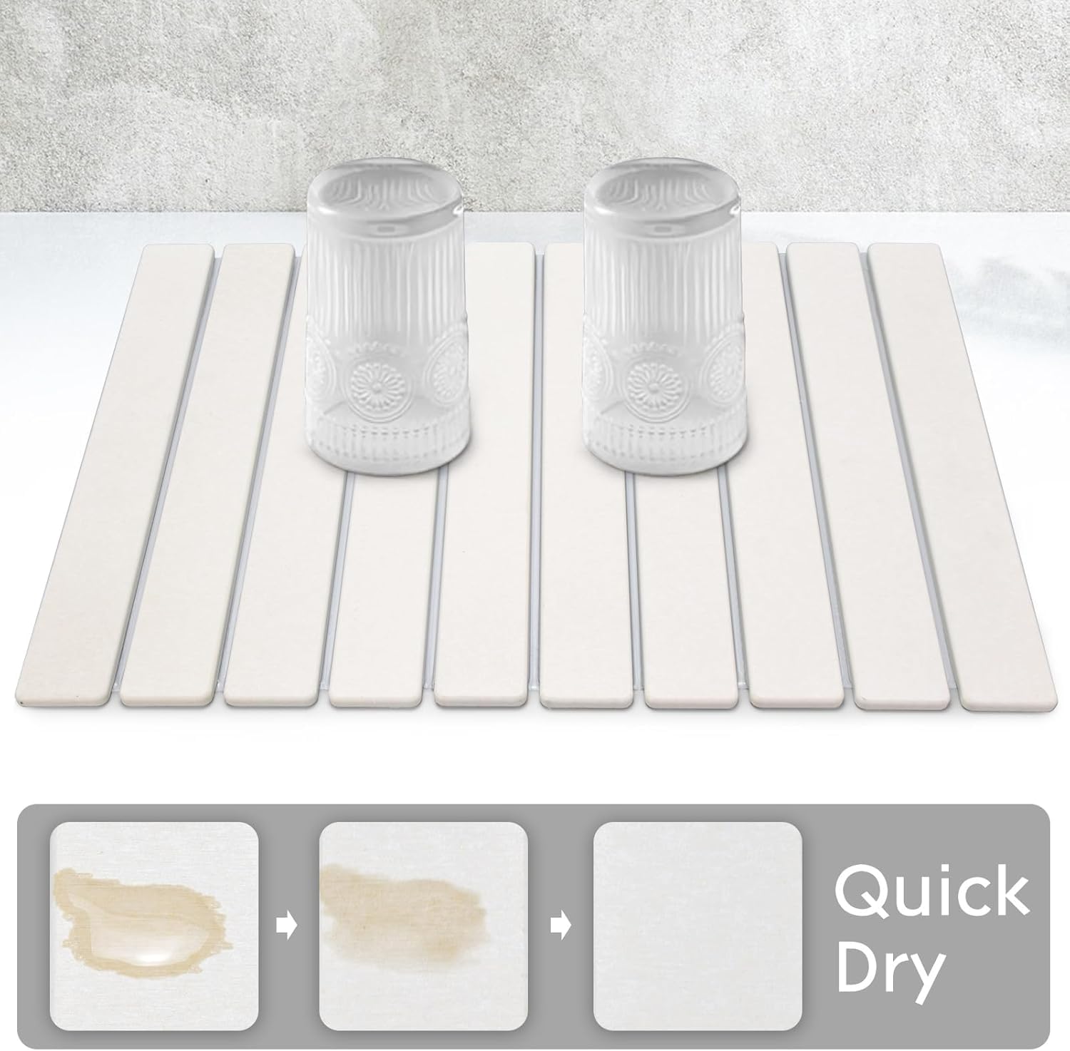 DFJKJUU close-up of porous diatomaceous earth surface highlighting fast absorption benefit