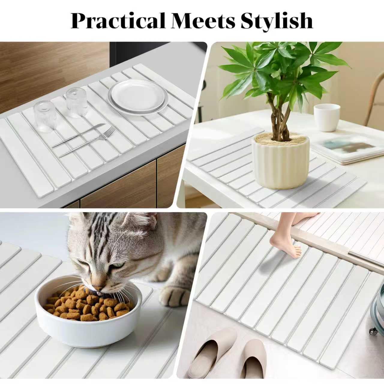 DFJKJUU mat in a modern kitchen lifestyle scene to protect countertop surface