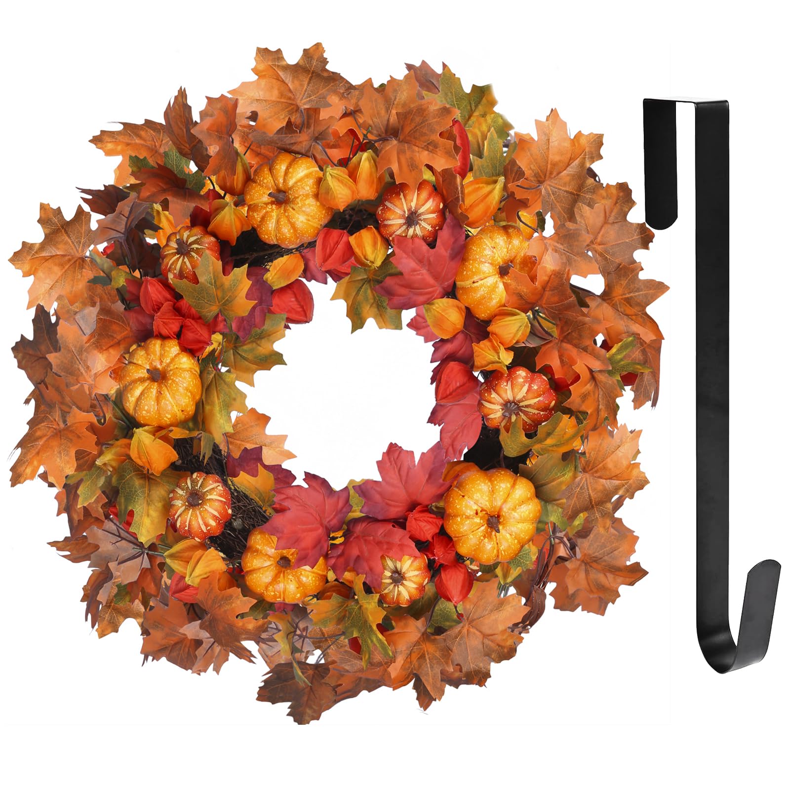 DFRREN front door wreath hung to boost curb appeal