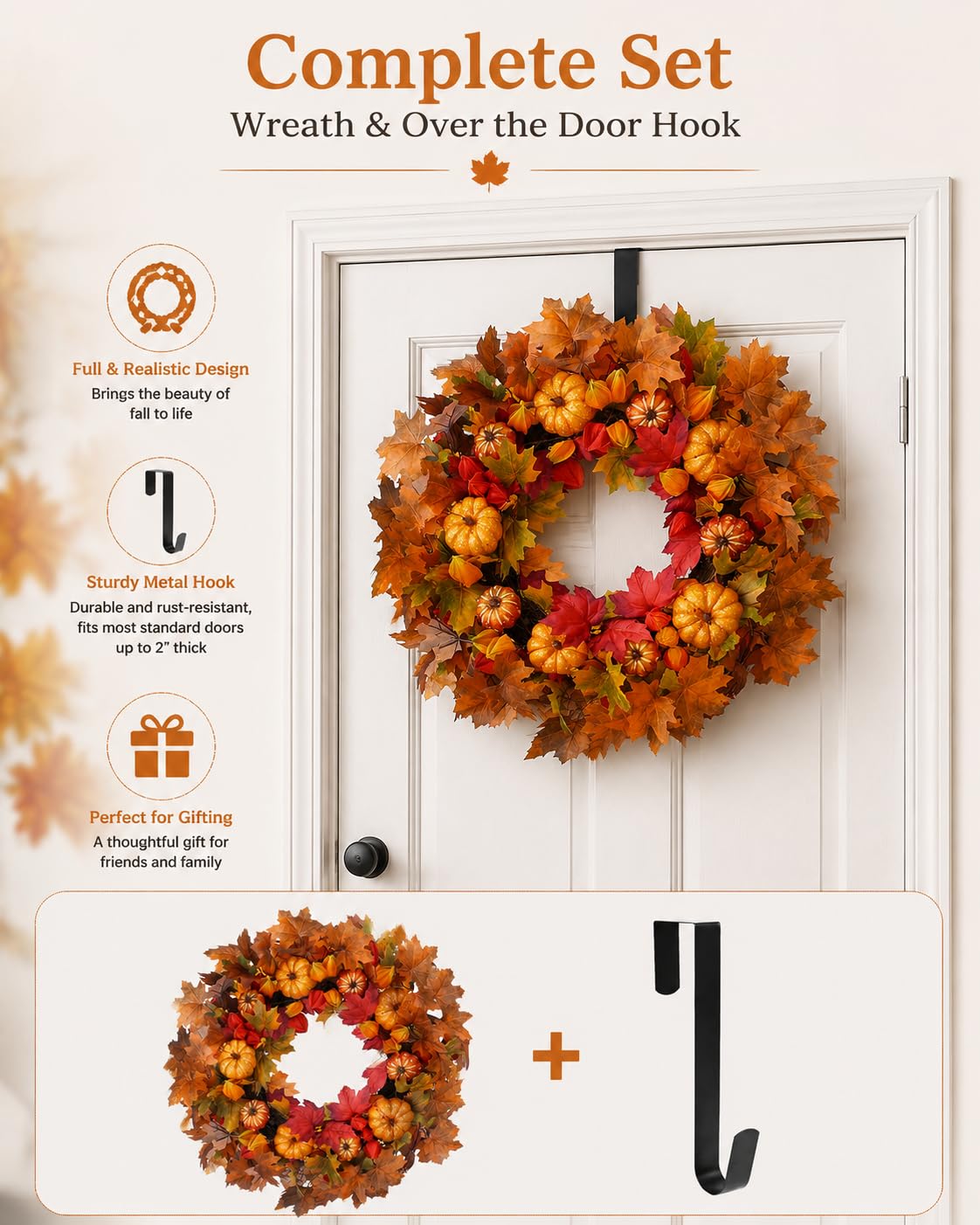 DFRREN mantel display styled for Thanksgiving gatherings