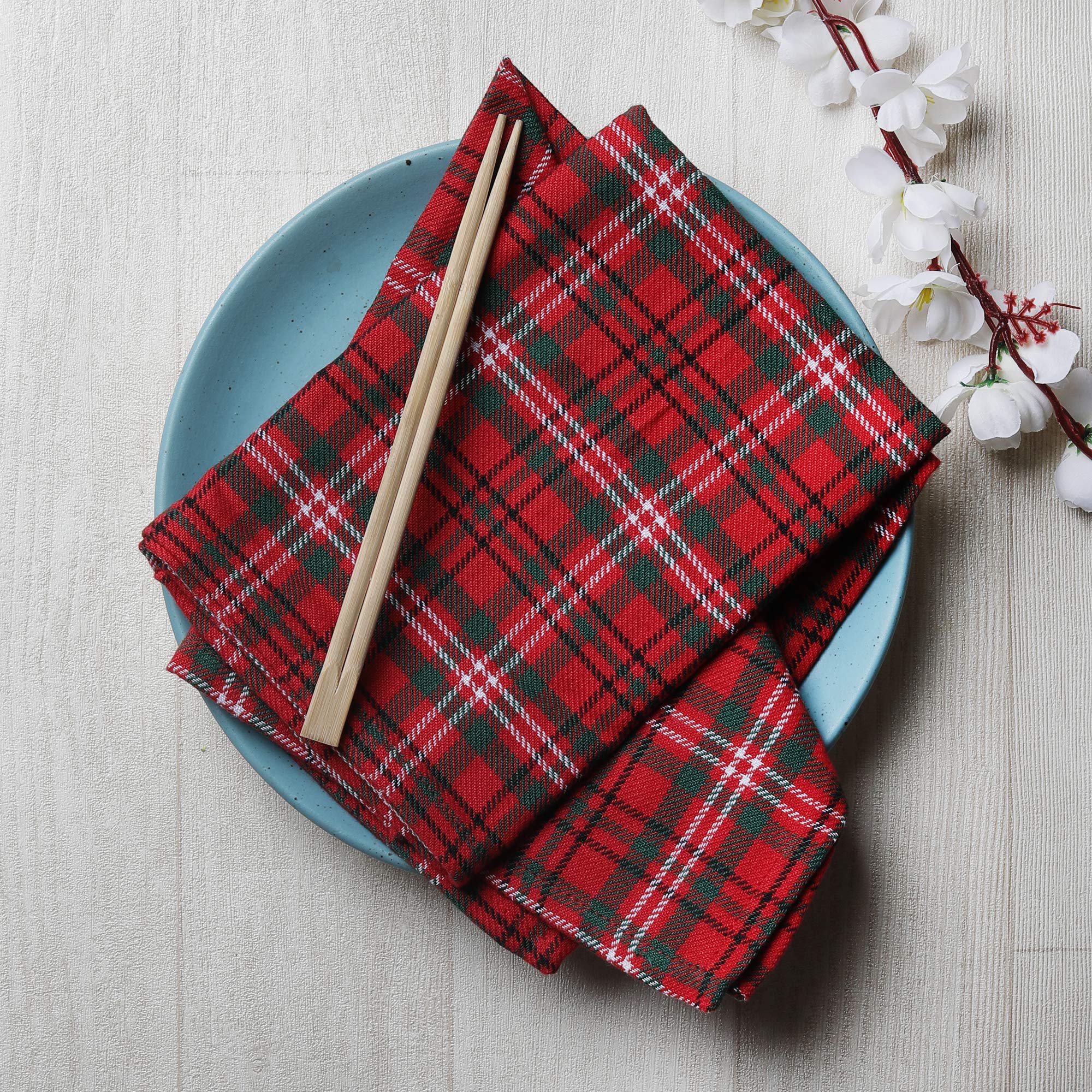 DG Collections flat lay showing full 19x19 inch oversized napkin size