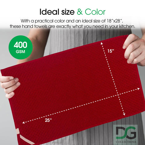 DG Collections towel drying glassware without lint for streak-free shine