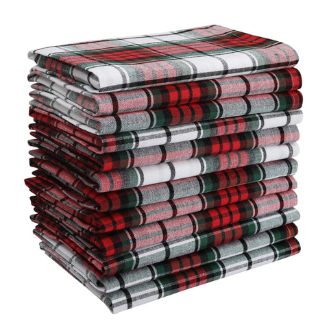 DG Collections front pack view showing red white green plaid and 12-pack convenience