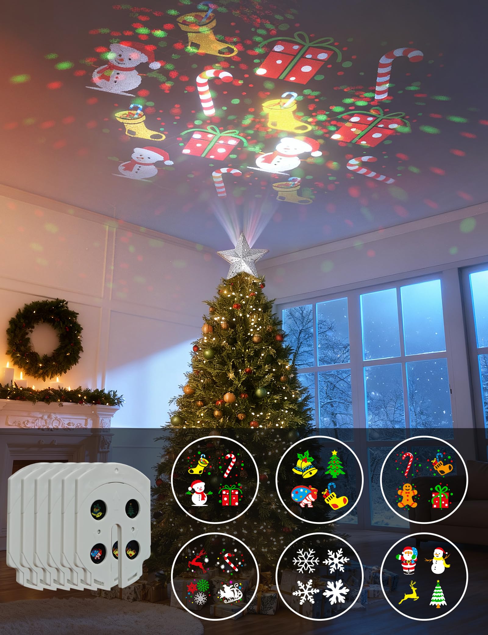 DG-Direct topper on decorated tree showing festive focal point