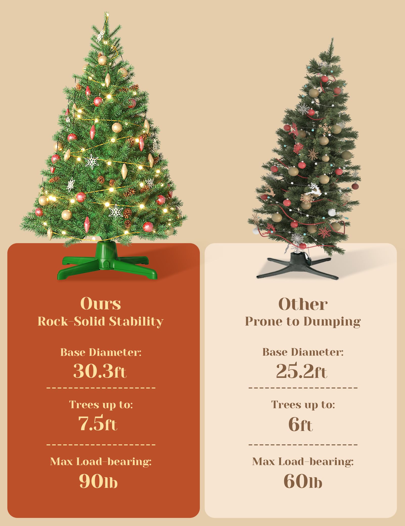 DG-Direct rotating tree in living room creating 360-degree holiday display