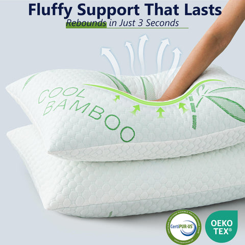 DGPEAR shredded memory foam interior visible through open cover showing adjustable support and airflow