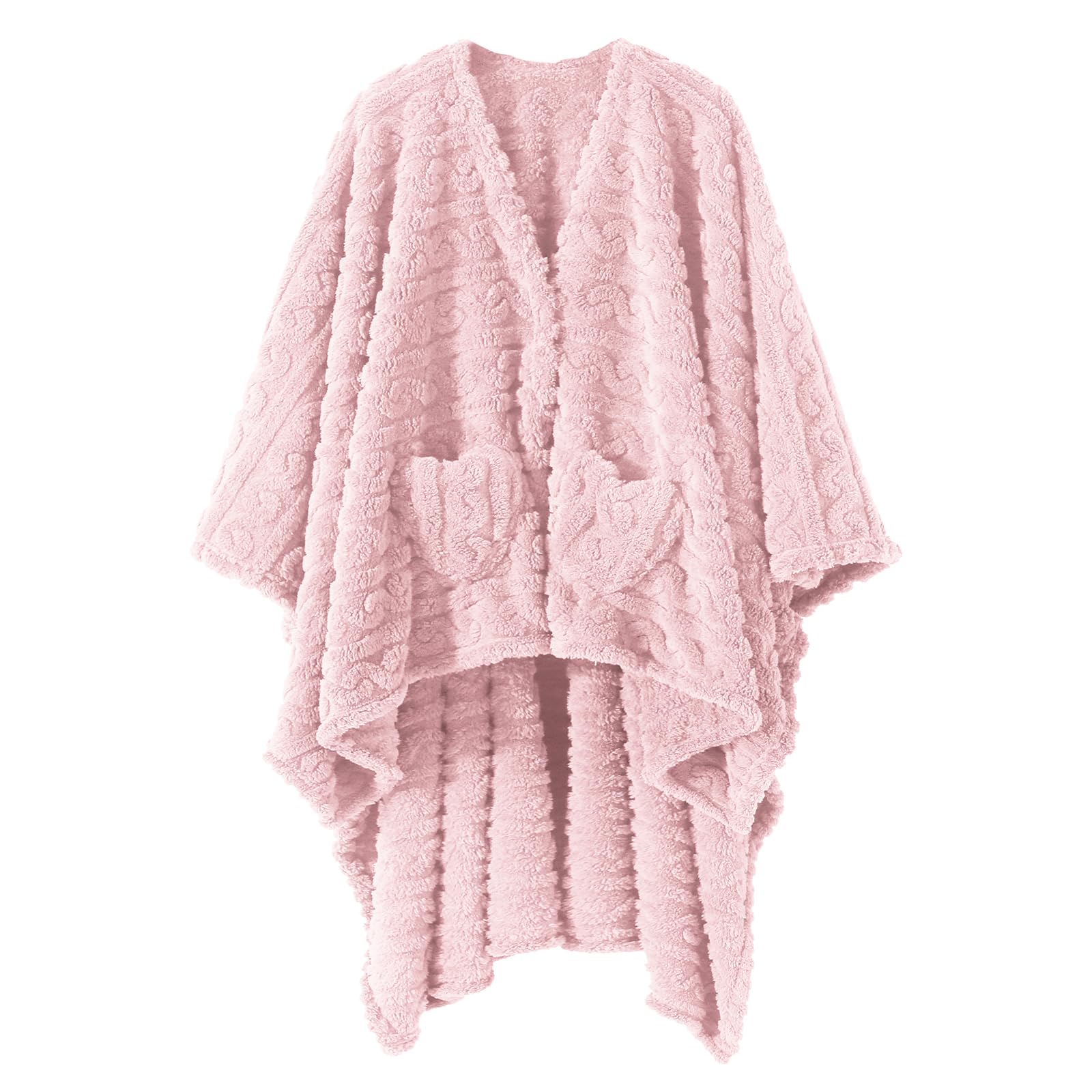 Dgsfmi front view wearable blanket poncho shows full coverage and comfort