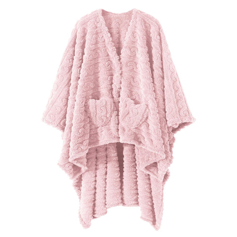 Dgsfmi front view wearable blanket poncho shows full coverage and comfort