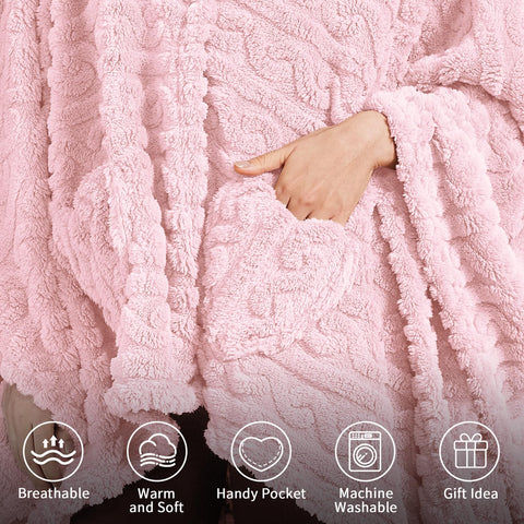 Dgsfmi woman wearing poncho on sofa for cozy lounging and mobility