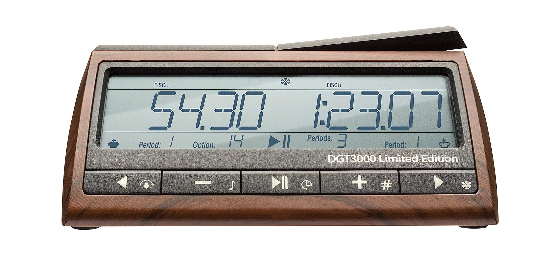 DGT DGT3000 LE close-up of large seconds-first display showing clear timing for fast decision-making
