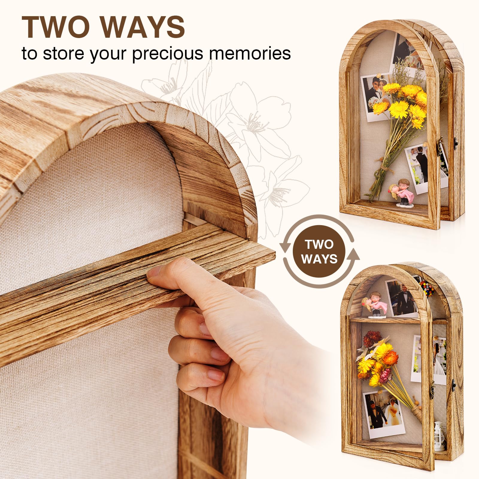 DGWJSU lifestyle display on mantel demonstrating decorative use and memory preservation
