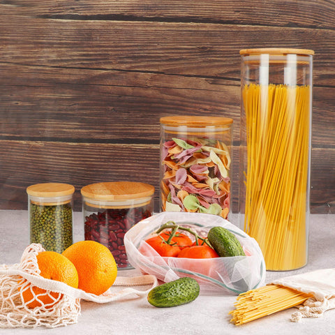 DHSBTLS jars filled with spices in cooking use, simplifying meal preparation