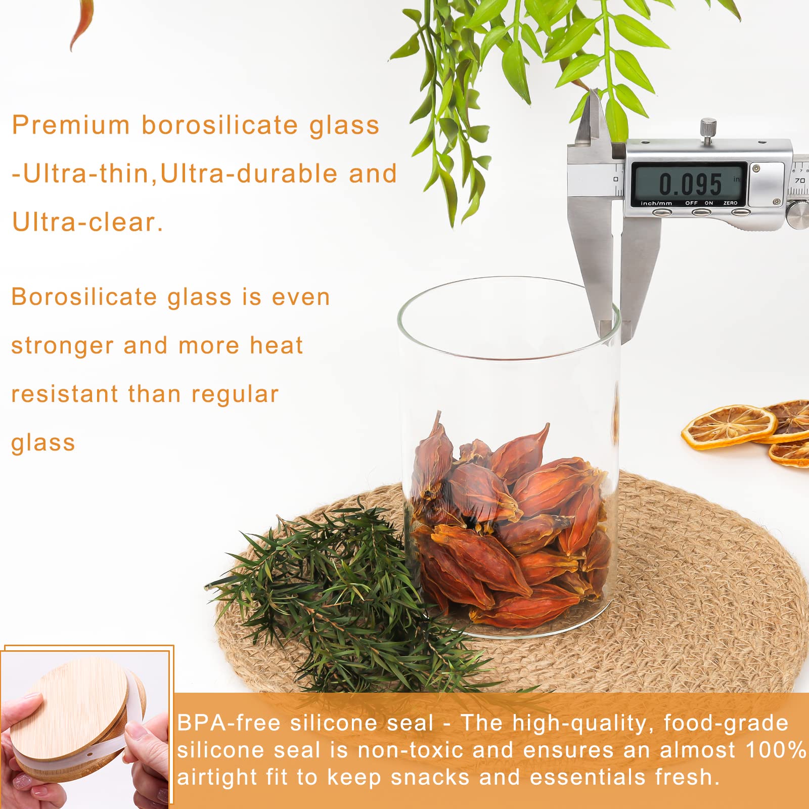 DHSBTLS clear glass detail highlighting high-borosilicate clarity and durability benefit