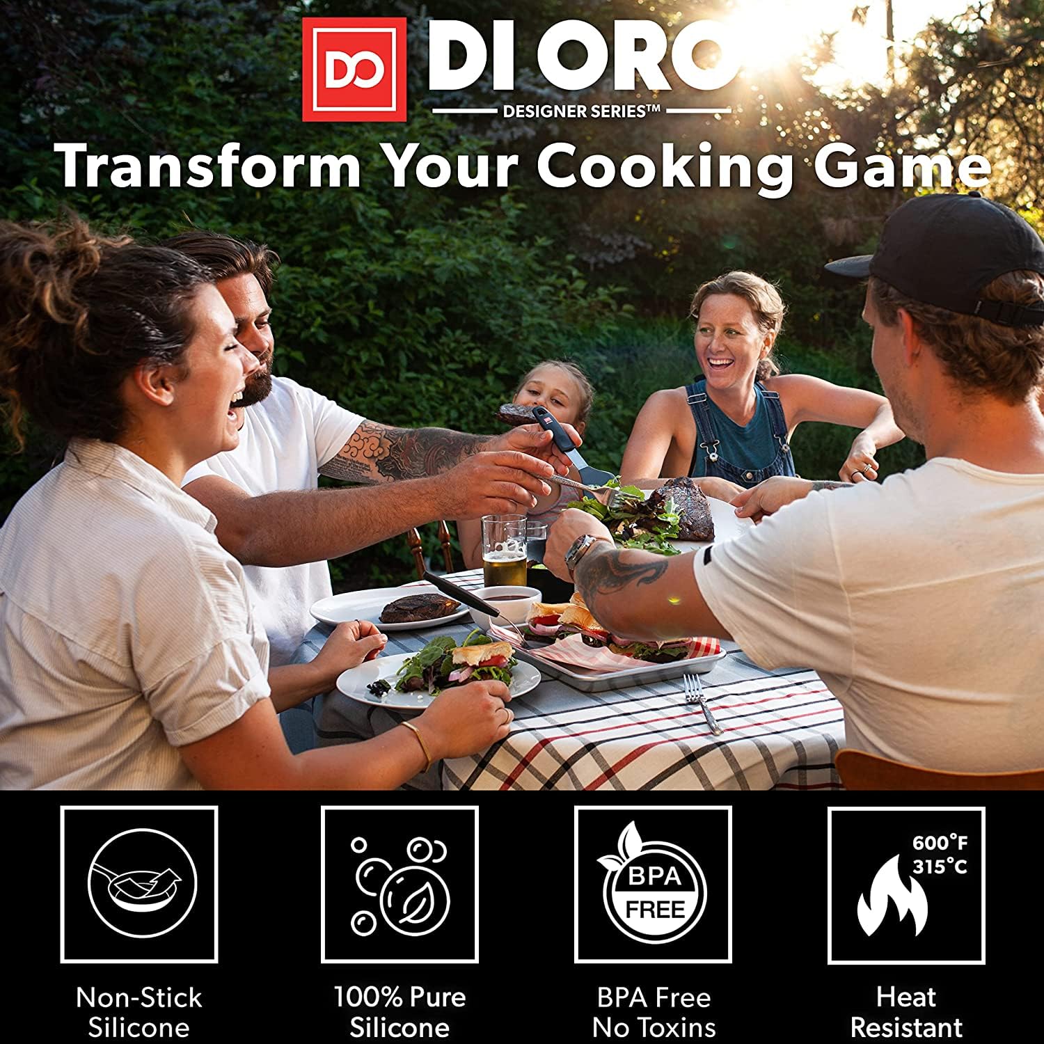 di oro living close-up silicone texture highlighting durable heat-resistant surface