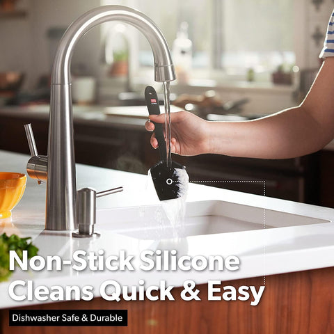di oro spatulas loaded in dishwasher rack showing hassle-free cleanup convenience
