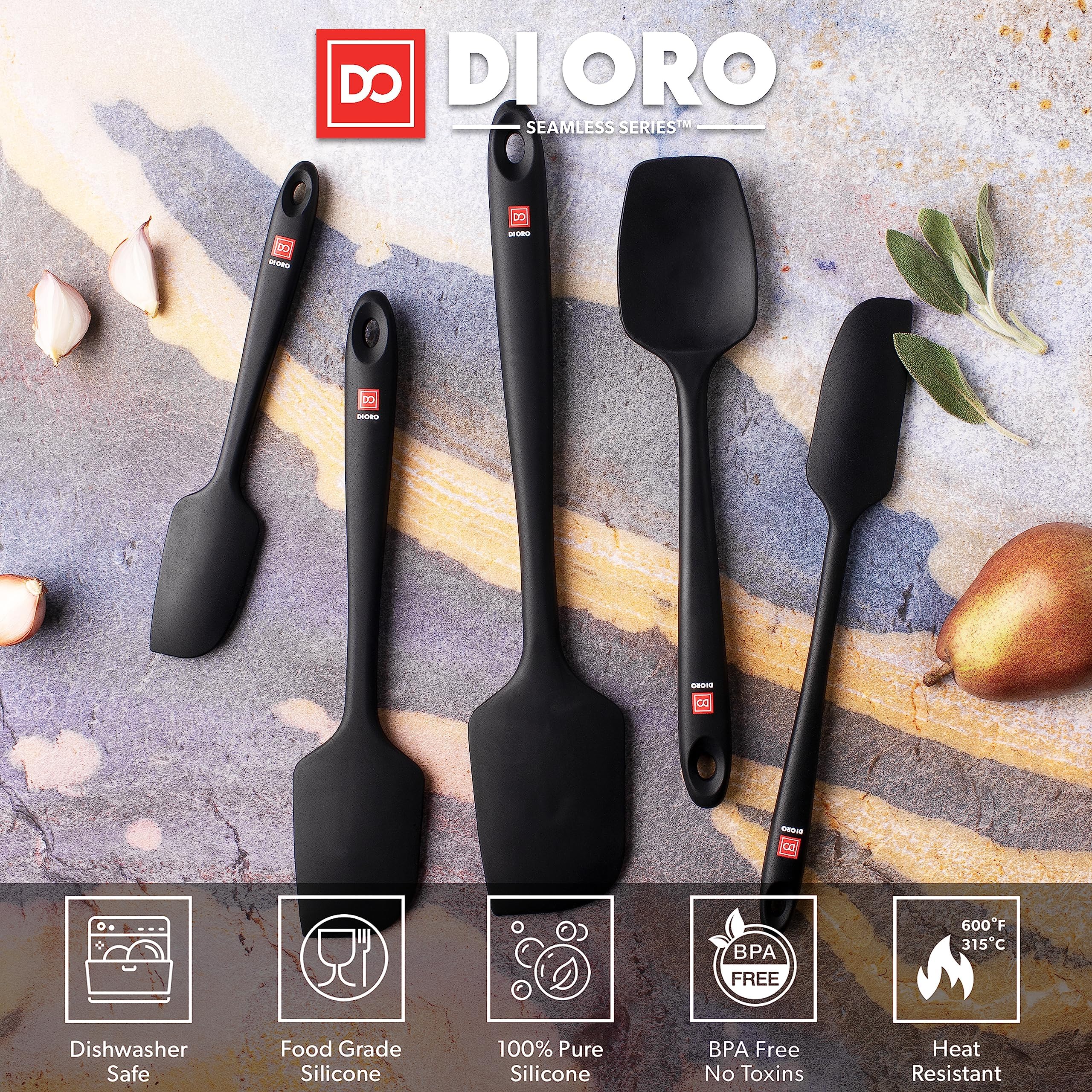 di oro ergonomic handle detail demonstrating comfortable grip for extended cooking control